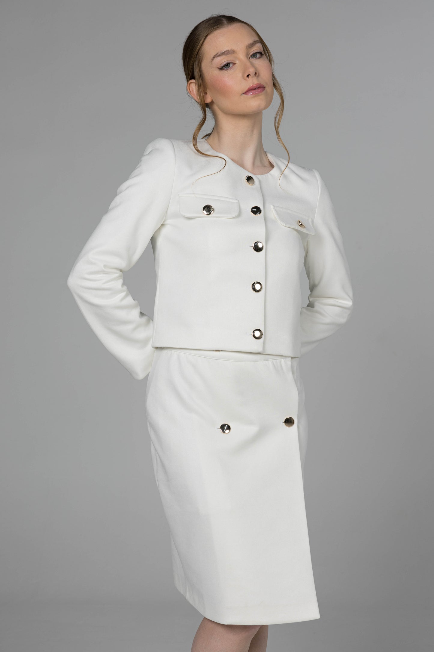 The Parisian Suede Cross-Front Skirt