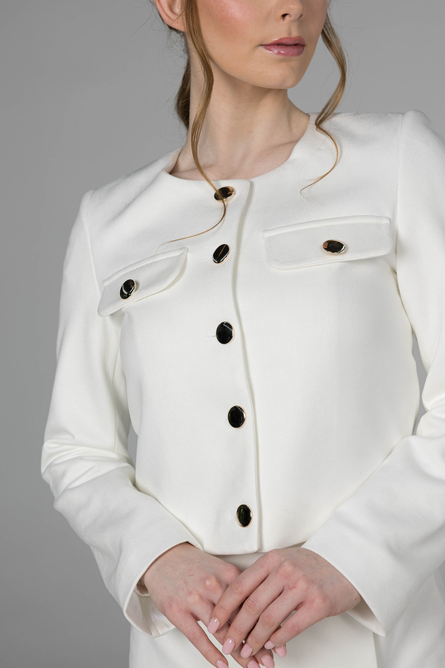 The Parisian Suede Crop Blazer