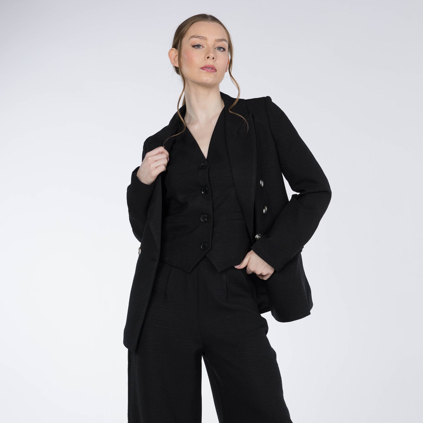 Linen Double-Breasted Blazer