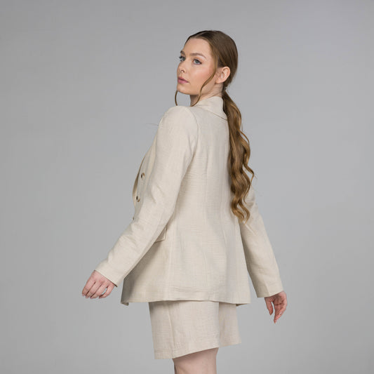 Linen Double-Breasted Blazer